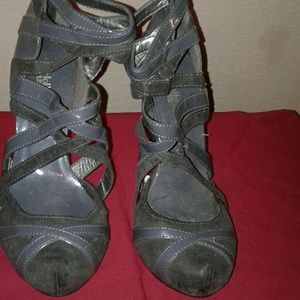 Gray Strappy Heels